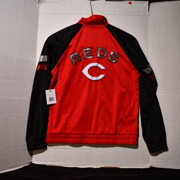 Womens Cincinati Reds MLB Sequin jacket Size M by GII Sports New Sample Tag - Picture 6 of 8
